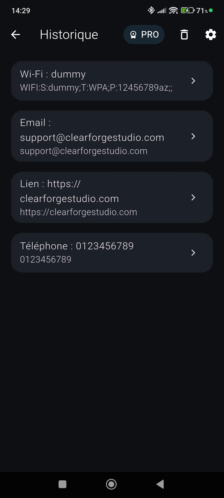 Aperçu de QuickQR 3